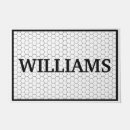 Search for last name doormats Black and white