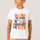 Search for fire truck birthday tshirts Sound the alarm
