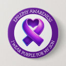 Search for epilepsy awareness buttons Purple