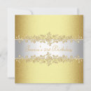 Search for yellow rose birthday invitations Glitter