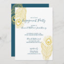 Search for peacock engagement party invitations Gold