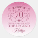 Search for happy 70th birthday stickers Pink
