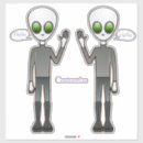 Search for friendly alien stickers Ufo