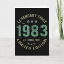 Recherche de 1983 anniversaire cartes Vintage