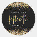 Search for black gold glitter thank you stickers Sparkle