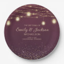 Search for bride and groom plates Burgundy