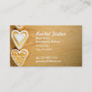 Recherche de forme de coeur cartes visite Biscuits