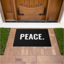 Search for peace sign doormats Simple