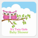 Recherche de owl baby shower stickers Jumeaux