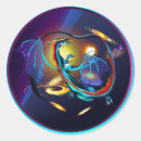Recherche de dragon bleu autocollants Imaginaire