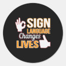 Search for sign language interpreter stickers Awareness