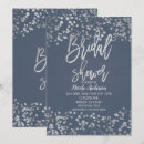 Search for blue and silver bridal shower invitations Rustic