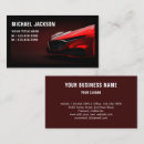 Search for black and red auto business cards Repair service car parts