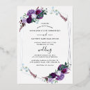 Search for purple black silver wedding invitations Floral