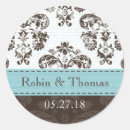 Search for robins egg blue wedding stickers Damask