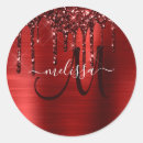 Search for metallic red stickers Elegant