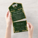 Search for emerald green hearts invitations Gold