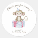 Search for monkey birthday stickers Watercolor