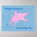 Search for when pigs fly posters Blue
