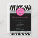 Search for zebra print invitations Pink