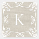 Recherche de burlap stickers Monogramme