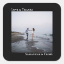 Search for unique wedding stickers Love and thanks