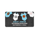 Search for chalkboard blue return address labels Boy