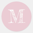 Search for pink initial stickers Elegant script