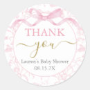 Search for pink bow baby shower stickers Girl