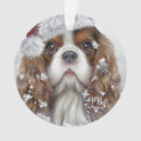 Search for cavalier king charles spaniel ornaments Santa