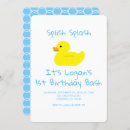 Search for rubber duck birthday invitations Splish splash
