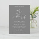 Search for simple white wedding invitations Grey