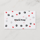 Search for heart business cards Dog groomer