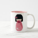 Search for pink doll mugs Kokeshi