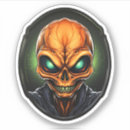 Search for creepy face stickers Orange