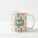 Recherche de motif d ananas tasses Initiales