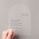 Search for acrylic wedding invitations Modern