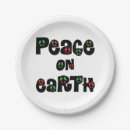 Search for peace sign paper plates Red