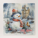 Recherche de bonhommes de neige puzzles Famille