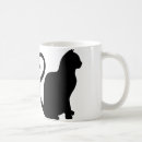Recherche de silhouette de chat tasses Noir et blanc