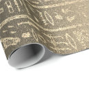 Search for egyptian hieroglyphs wrapping paper Gold
