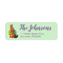 Search for decorated egg return address labels Rabbit