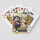 Search for cat cartoons playing cards Cute