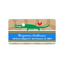 Search for crocodile return address labels Green