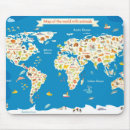 Recherche de monde carte tapis souris Enfants