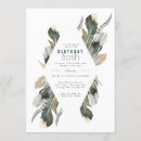 Search for feathers birthday invitations Watercolor
