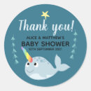 Search for narwhal stickers Baby shower
