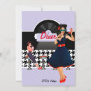 Search for 1950s birthday invitations Chequered