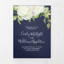 Search for folded wedding programs Navy blue