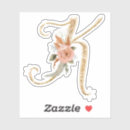 Search for floral letter k stickers For her
